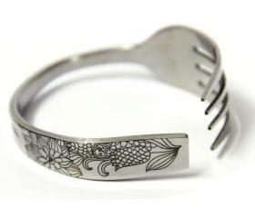 Cornflower Fork-shaped Stainsteel Bracelet